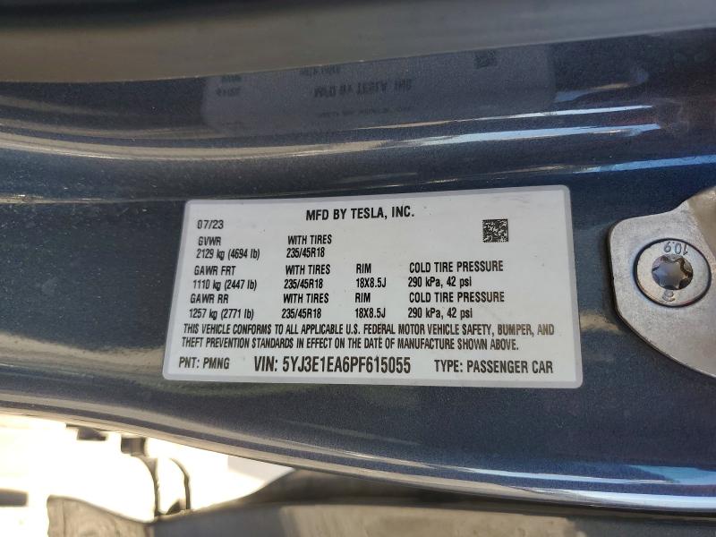 Aukcja sprzedaży 2023 Tesla Model 3, vin: 5YJ3E1EA6PF615055, numer aukcji: 56743606
