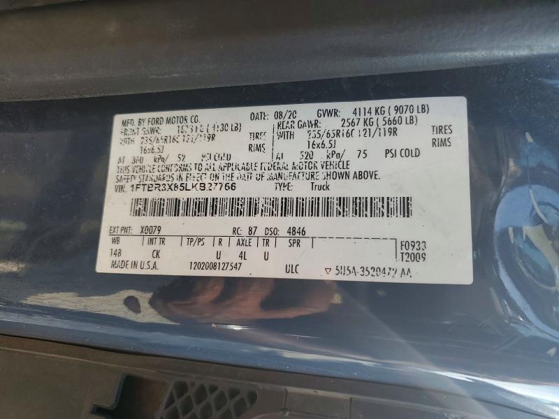 Продажа на аукционе авто 2020 Ford Transit, vin: 1FTBR3X85LKB27766, номер лота: 57274136