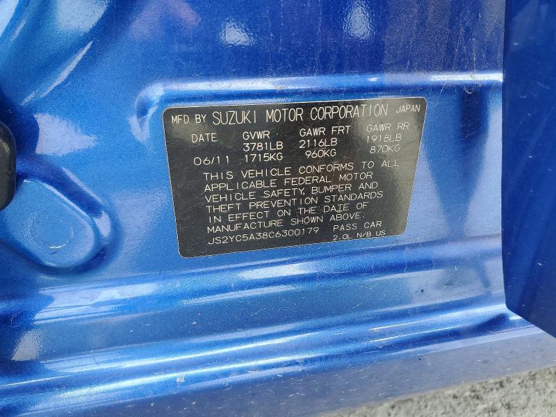 2012 Suzuki Sx4 მანქანა იყიდება აუქციონზე, vin: JS2YC5A38C6300179, აუქციონის ნომერი: 56624896