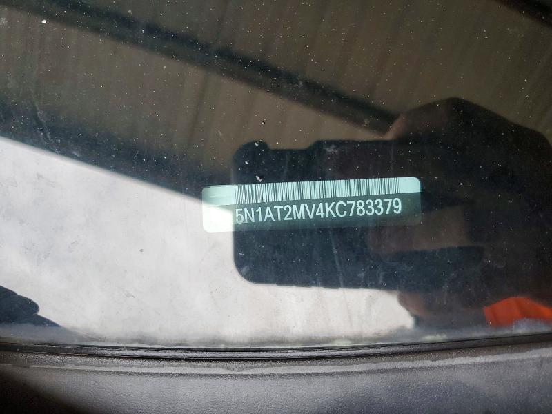 2019 Nissan Rogue მანქანა იყიდება აუქციონზე, vin: 5N1AT2MV4KC783379, აუქციონის ნომერი: 57513416