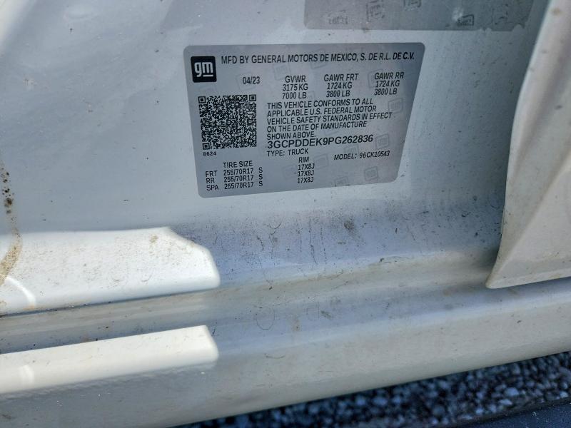58066806 :رقم المزاد ، 3GCPDDEK9PG262836 vin ، 2023 Chevrolet Silverado مزاد بيع