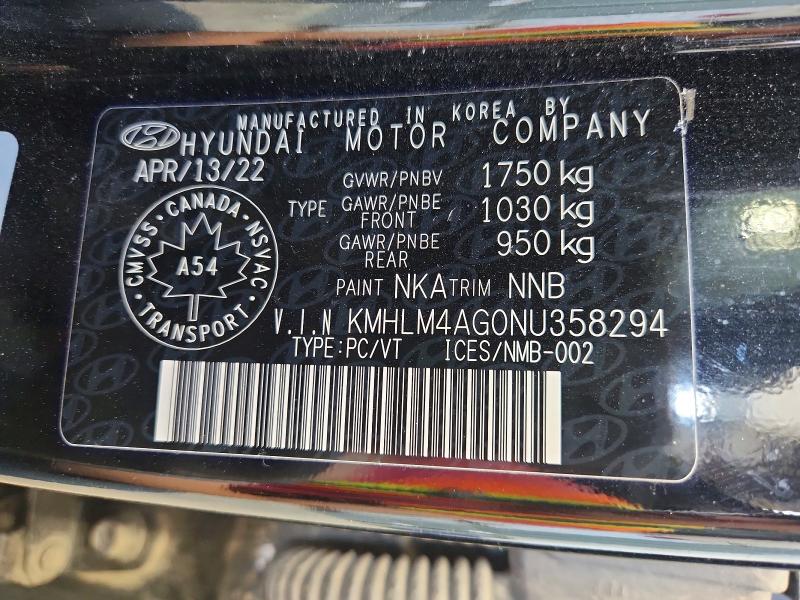 2022 Hyundai Elantra მანქანა იყიდება აუქციონზე, vin: KMHLM4AG0NU358294, აუქციონის ნომერი: 57583036
