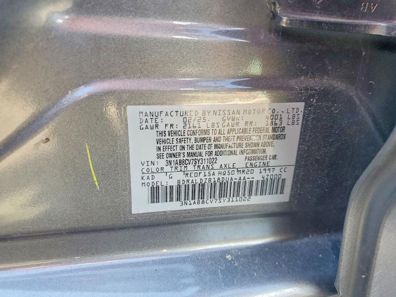Aukcja sprzedaży 2025 Nissan Sentra, vin: 3N1AB8CV7SY311022, numer aukcji: 56760066