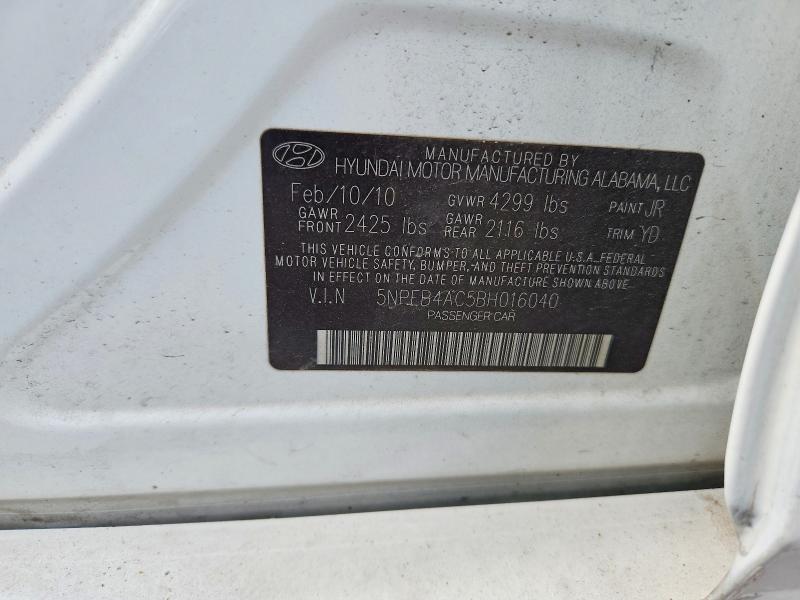 56859686 :رقم المزاد ، 5NPEB4AC5BH016040 vin ، 2011 Hyundai Sonata مزاد بيع
