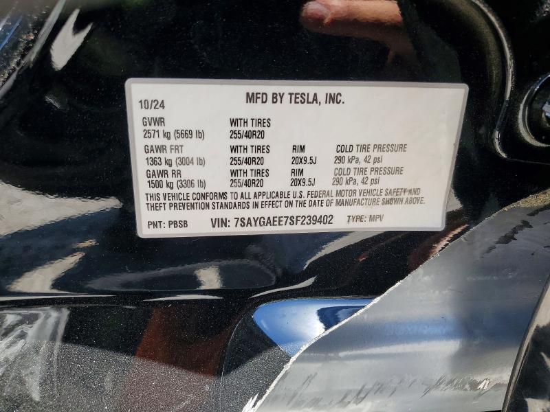 Продаж на аукціоні авто 2025 Tesla Model Y, vin: 7SAYGAEE7SF239402, номер лоту: 56069236