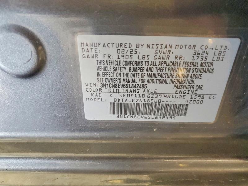 Продаж на аукціоні авто 2025 Nissan Versa, vin: 3N1CN8EV6SL842495, номер лоту: 56677066
