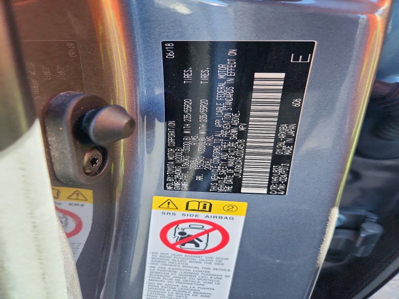 57033946 :رقم المزاد ، JTJDGKCA9J2004578 vin ، 2018 Lexus Rx 450hl مزاد بيع