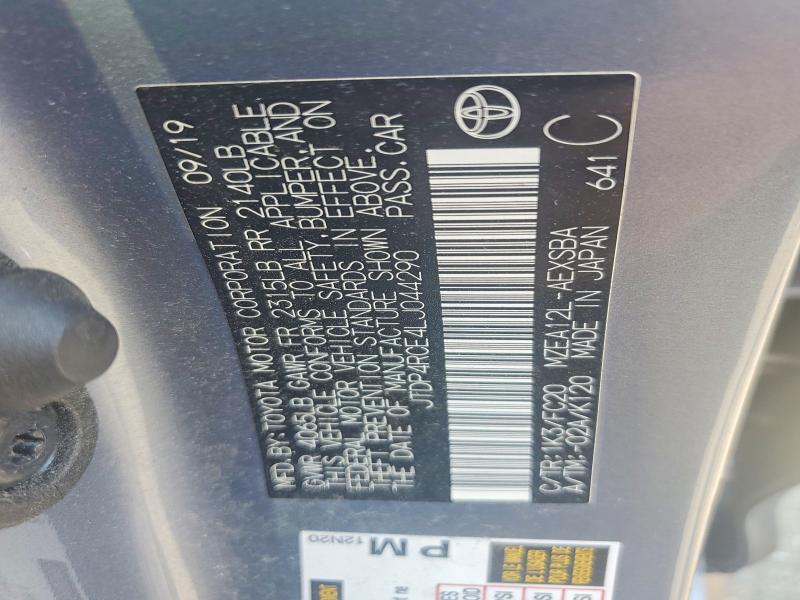 Aukcja sprzedaży 2020 Toyota Corolla, vin: JTDP4RCE4LJ044290, numer aukcji: 59064366
