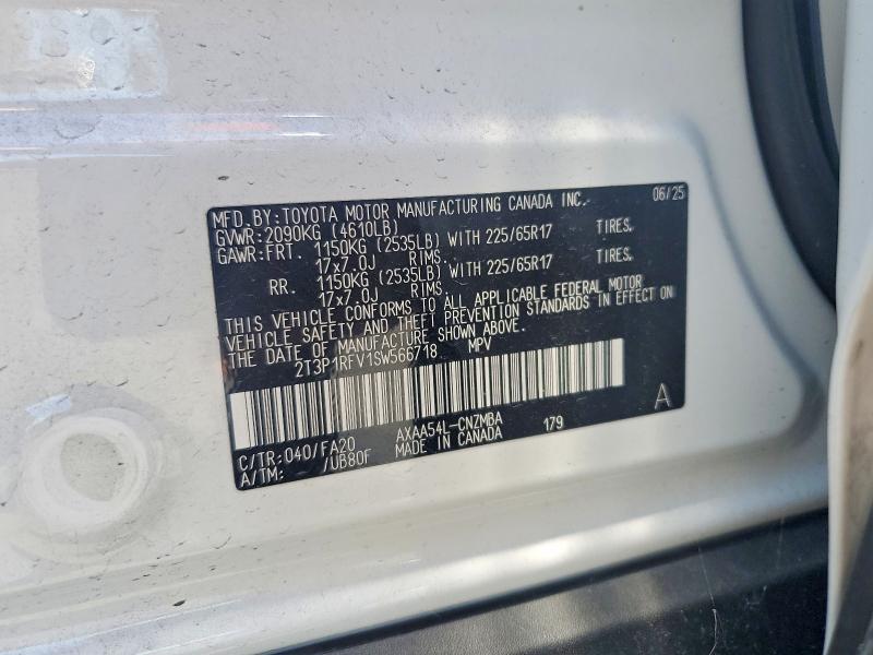 Продажа на аукционе авто 2025 Toyota Rav4, vin: 2T3P1RFV1SW566718, номер лота: 58476976