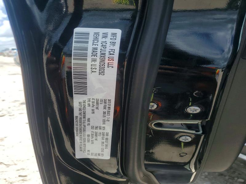 56887766 :رقم المزاد ، 1C4PJLMX9ND530262 vin ، 2022 Jeep Cherokee مزاد بيع