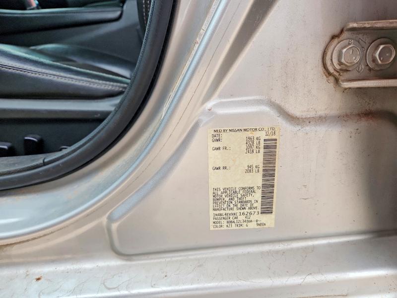 56961416 :رقم المزاد ، 1N4BL4EVXKC162673 vin ، 2019 Nissan Altima مزاد بيع