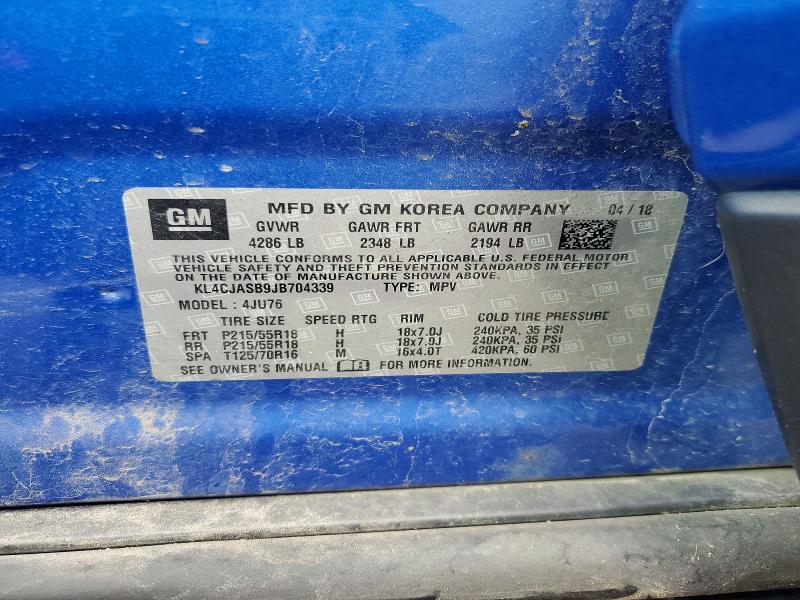 Продаж на аукціоні авто 2018 Buick Encore, vin: KL4CJASB9JB704339, номер лоту: 57597286
