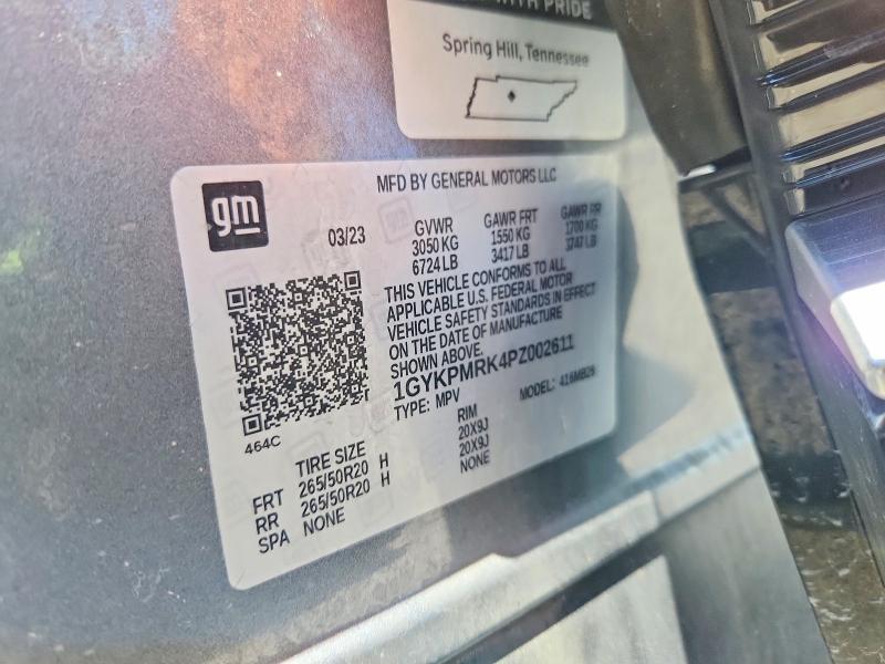 Aukcja sprzedaży 2023 Cadillac Lyriq, vin: 1GYKPMRK4PZ002611, numer aukcji: 57404866
