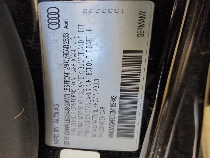 57781256 :رقم المزاد ، WAUWGAFC5GN169843 vin ، 2016 Audi A7 مزاد بيع