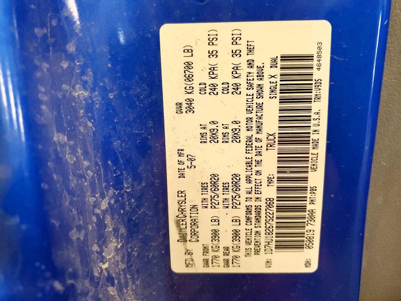 Auction sale of the 2007 Dodge Ram 1500, vin: 1D7HU18267S227068, lot number: 55587436