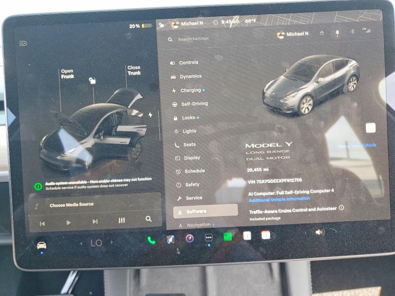 55642446 :رقم المزاد ، 7SAYGDEEXPF912756 vin ، 2023 Tesla Model Y مزاد بيع