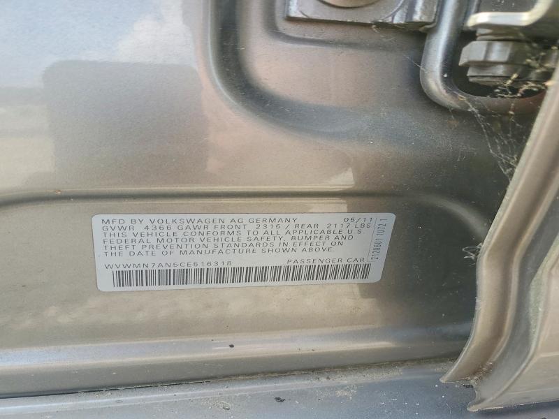 Продажа на аукционе авто 2012 Volkswagen Cc, vin: WVWMN7AN5CE516318, номер лота: 56521626