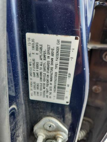 Auction sale of the 2007 Honda Accord, vin: 1HGCM561X7A072926, lot number: 58188066