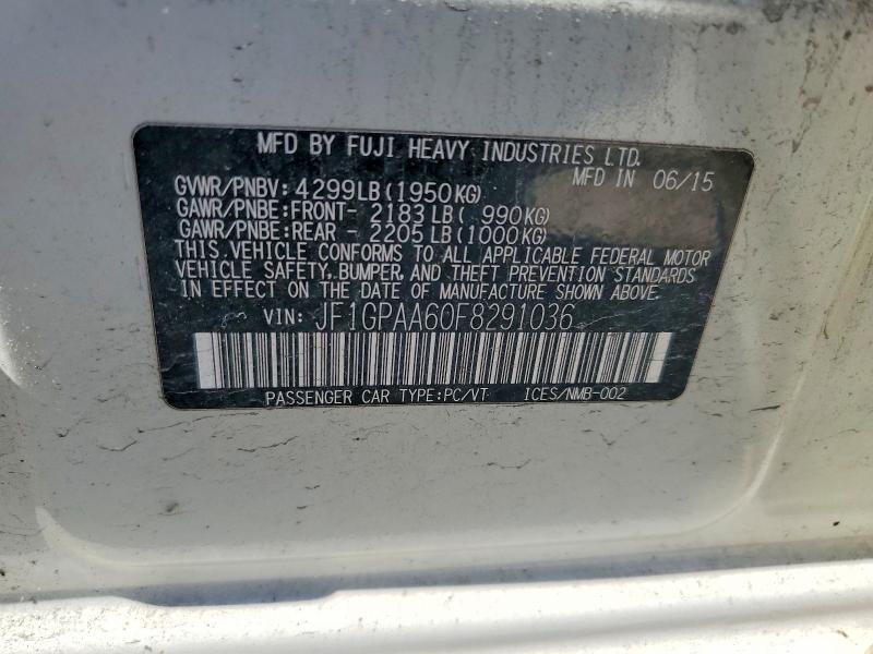 Aukcja sprzedaży 2015 Subaru Impreza, vin: JF1GPAA60F8291036, numer aukcji: 56426796