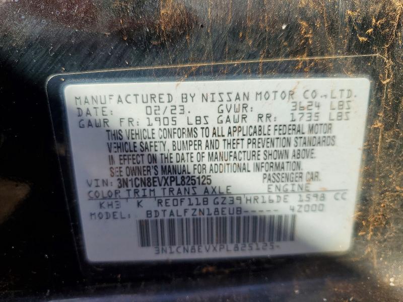 56535596 :رقم المزاد ، 3N1CN8EVXPL825125 vin ، 2023 Nissan Versa مزاد بيع