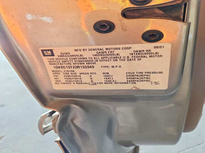 55473986 :رقم المزاد ، 1GKEC13T22R132849 vin ، 2002 Gmc Yukon مزاد بيع