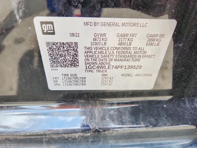 Продажа на аукционе авто 2023 Chevrolet Silverado, vin: 1GC4WLE74PF139529, номер лота: 55501286
