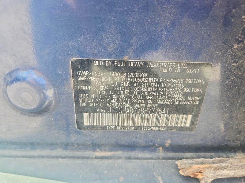 Продажа на аукционе авто 2011 Subaru Forester, vin: JF2SHABC7BH737541, номер лота: 85974675