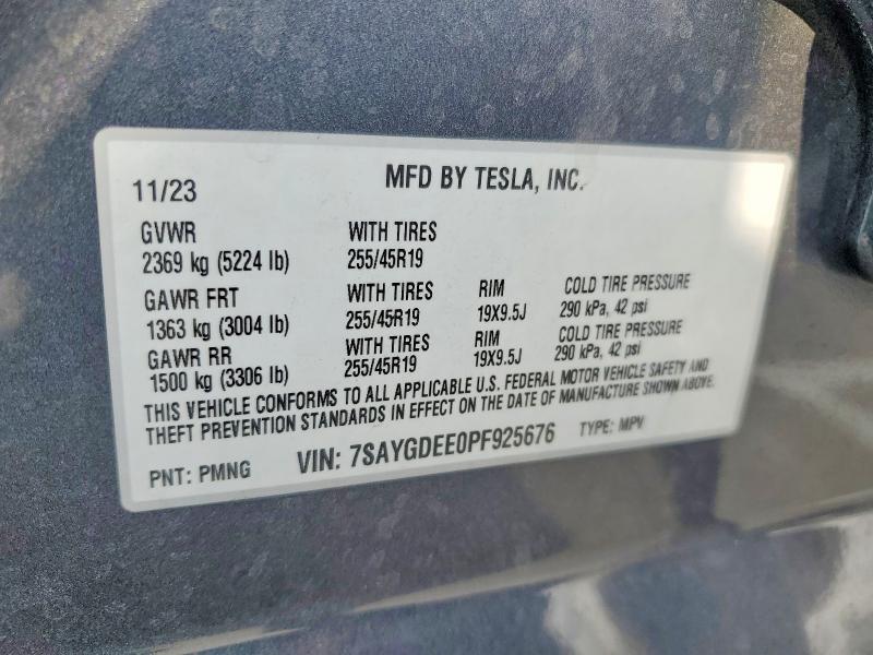 Aukcja sprzedaży 2023 Tesla Model Y, vin: 7SAYGDEE0PF925676, numer aukcji: 58214366