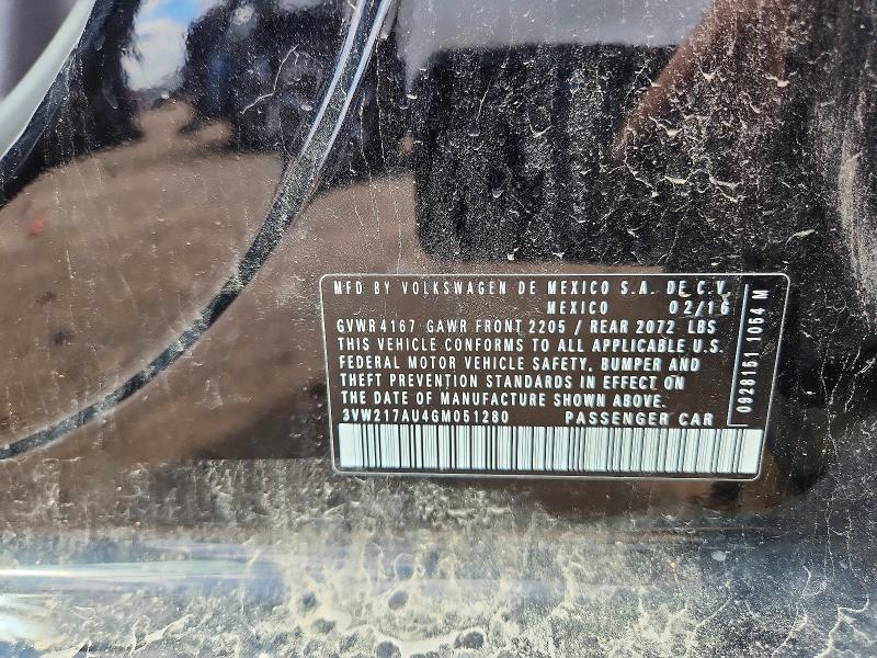 Aukcja sprzedaży 2016 Volkswagen Golf, vin: 3VW217AU4GM051280, numer aukcji: 57359016