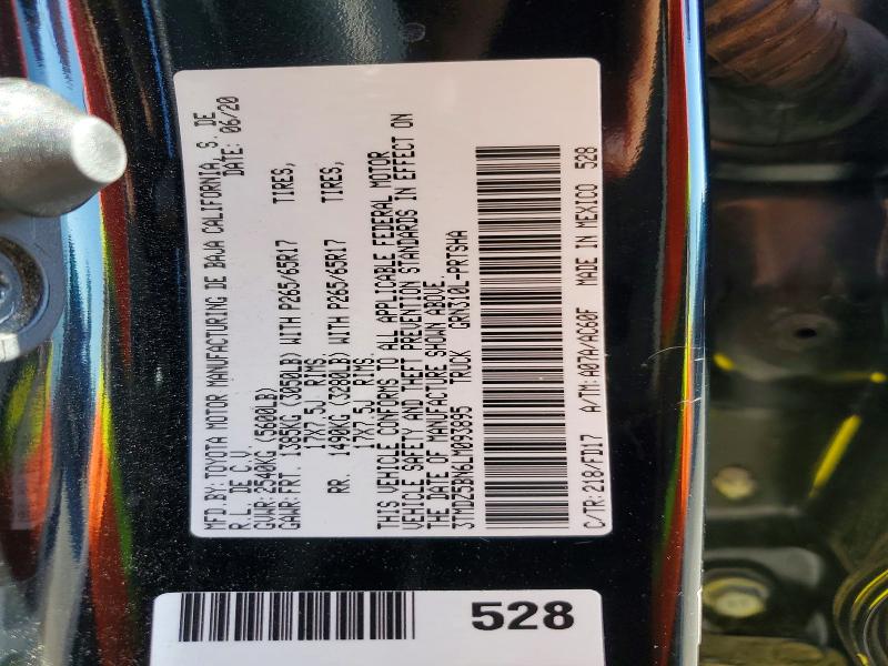 2020 Toyota Tacoma მანქანა იყიდება აუქციონზე, vin: 3TMDZ5BN6LM093895, აუქციონის ნომერი: 58376306