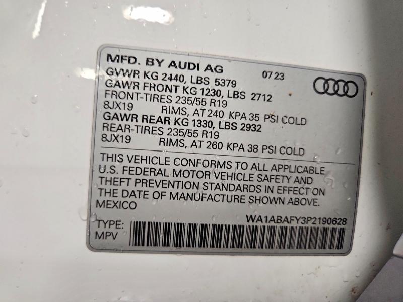 Продажа на аукционе авто 2023 Audi Q5, vin: WA1ABAFY3P2190628, номер лота: 56589816