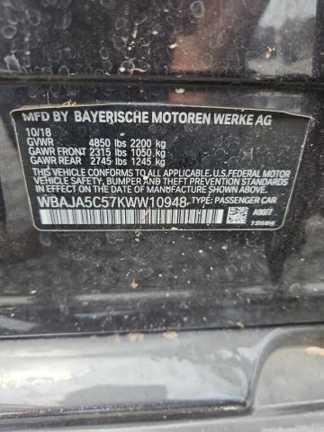 55831726 :رقم المزاد ، WBAJA5C57KWW10948 vin ، 2019 Bmw 530 مزاد بيع