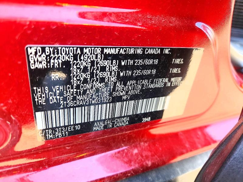 Продаж на аукціоні авто 2026 Toyota Rav4, vin: 2T36CRAV3TW031923, номер лоту: 55405416