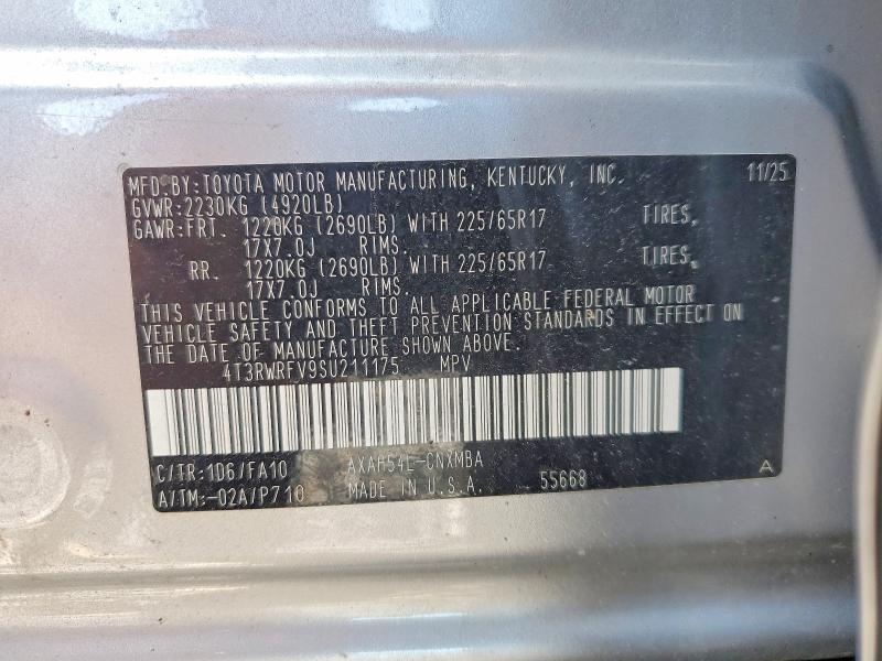 Продаж на аукціоні авто 2025 Toyota Rav4 Hybrid, vin: 4T3RWRFV9SU211175, номер лоту: 55274056