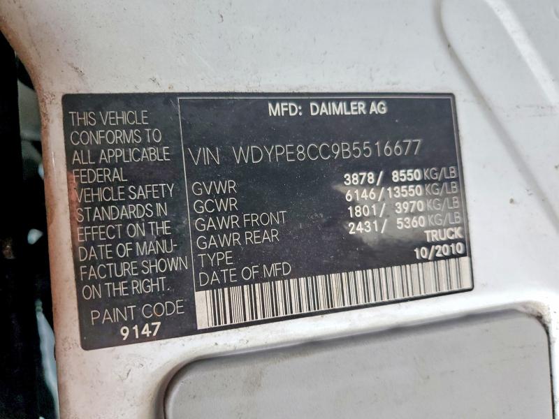 Продаж на аукціоні авто 2011 Freightliner Sprinter, vin: WDYPE8CC9B5516677, номер лоту: 57972466