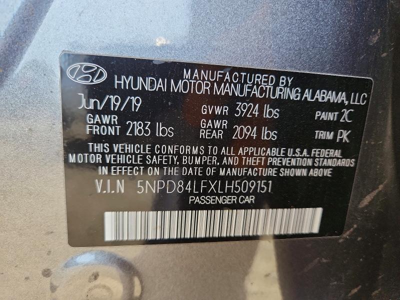 Продажа на аукционе авто 2020 Hyundai Elantra, vin: 5NPD84LFXLH509151, номер лота: 55149596