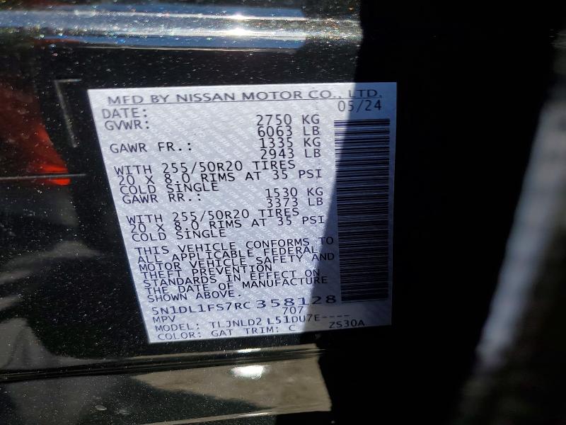 Продажа на аукционе авто 2024 Infiniti Qx60, vin: 5N1DL1FS7RC358128, номер лота: 57260266