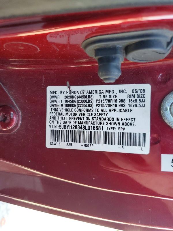 Aukcja sprzedaży 2008 Honda Element, vin: 5J6YH28348L016681, numer aukcji: 56129796