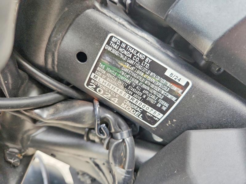 2024 Honda Cb650 მანქანა იყიდება აუქციონზე, vin: MLHRH1653R5000757, აუქციონის ნომერი: 56515706