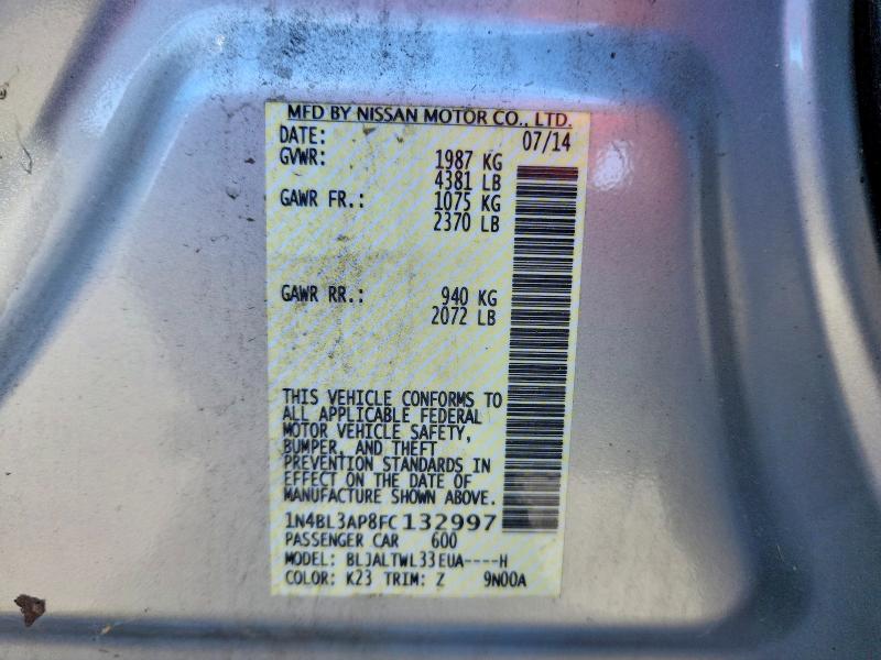 Продаж на аукціоні авто 2015 Nissan Altima, vin: 1N4BL3AP8FC132997, номер лоту: 56421636