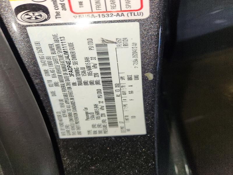 55992426 :رقم المزاد ، 3FADP4EJ4JM111113 vin ، 2018 Ford Fiesta مزاد بيع