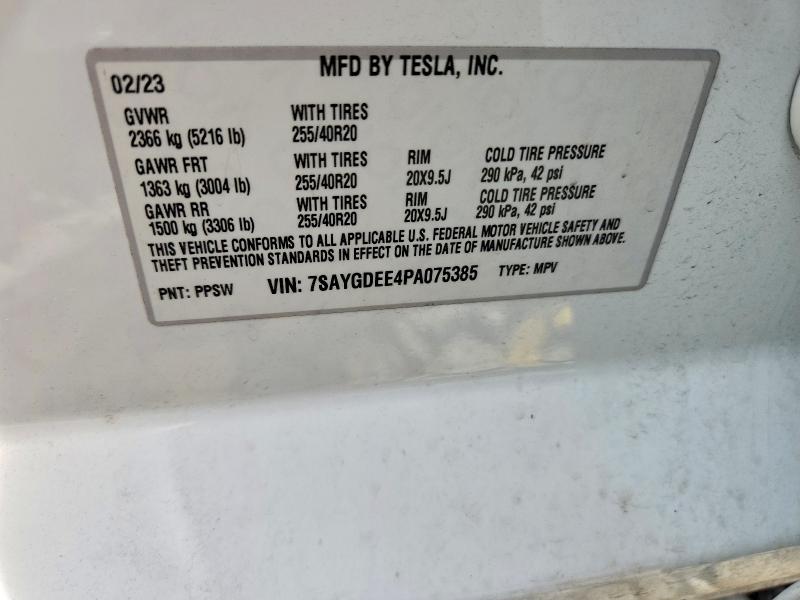 Aukcja sprzedaży 2023 Tesla Model Y, vin: 7SAYGDEE4PA075385, numer aukcji: 57855336