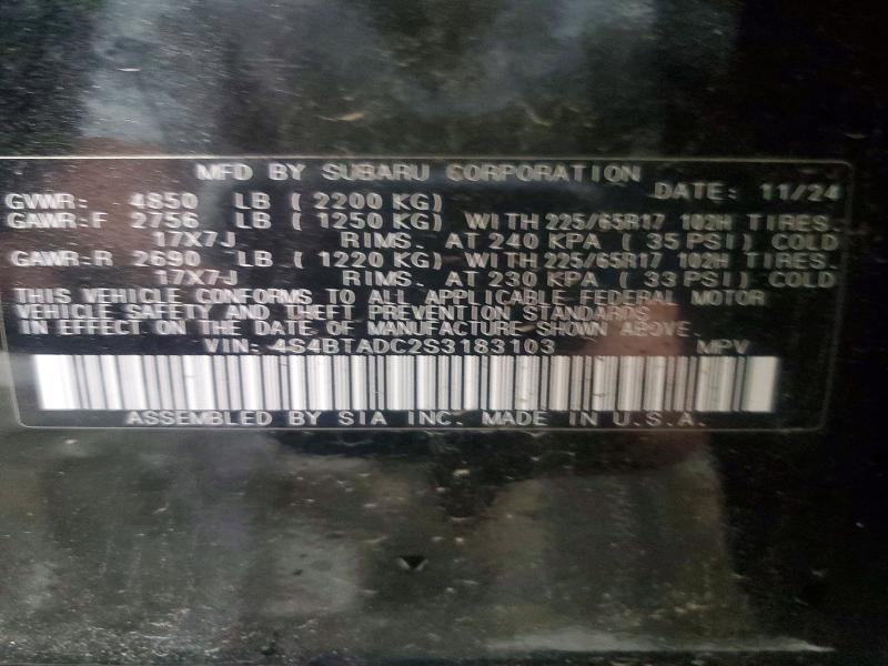 Продажа на аукционе авто 2025 Subaru Outback, vin: 4S4BTADC2S3183103, номер лота: 74516105