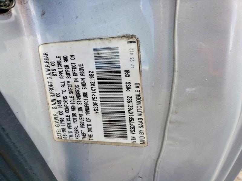 Продаж на аукціоні авто 1999 Saab 9-3, vin: YS3DF75P1X7021982, номер лоту: 57213386