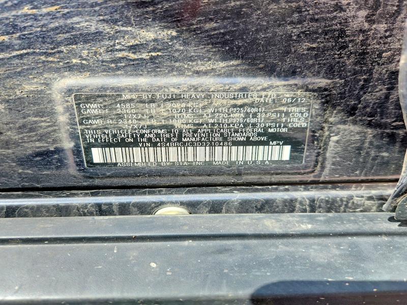 Aukcja sprzedaży 2013 Subaru Outback, vin: 4S4BRCJC3D3210486, numer aukcji: 58296476
