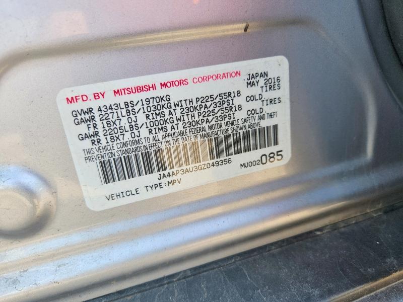 Продаж на аукціоні авто 2016 Mitsubishi Outlander Sport, vin: JA4AP3AU3GZ049356, номер лоту: 55560296