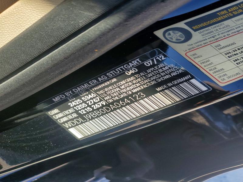 55369906 :رقم المزاد ، WDDLJ9BB0DA064123 vin ، 2013 Mercedes-benz Cls مزاد بيع