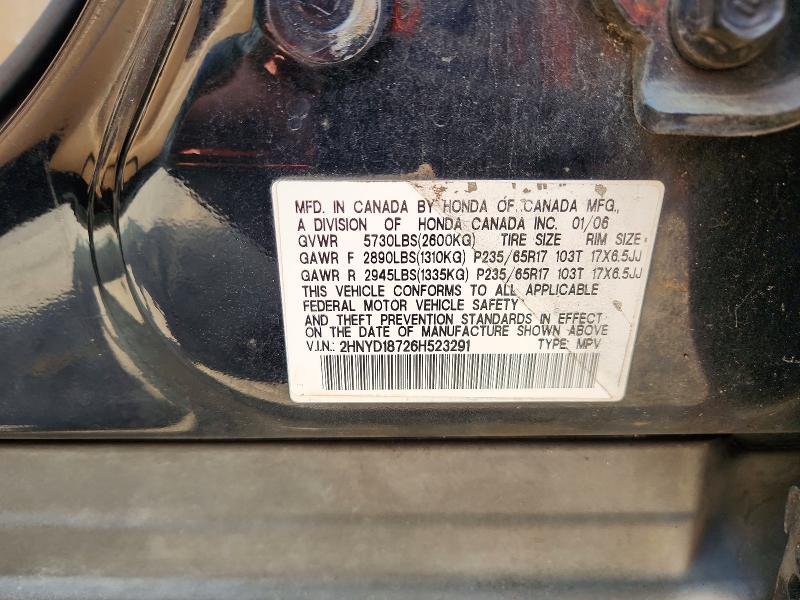 2006 Acura Mdx მანქანა იყიდება აუქციონზე, vin: 2HNYD18726H523291, აუქციონის ნომერი: 57726576