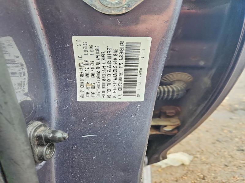 56099766 :رقم المزاد ، 1HGCR2F09GA062282 vin ، 2016 Honda Accord مزاد بيع
