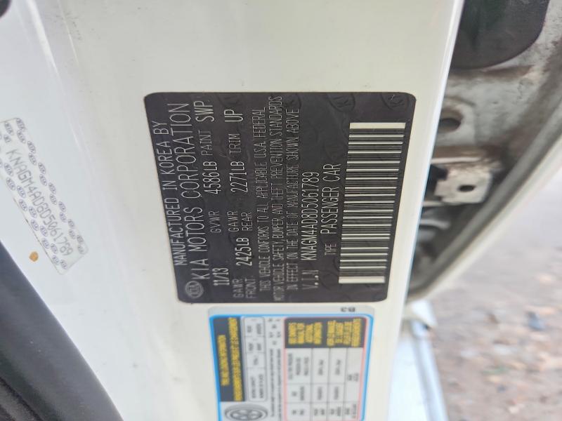 56029456 :رقم المزاد ، KNAGM4AD8D5061789 vin ، 2013 Kia Optima مزاد بيع